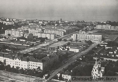 Odessa, c. 1939. A general view of the city as seen from above
