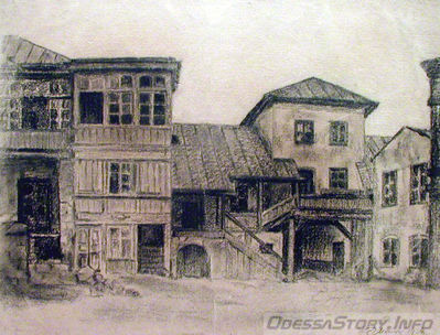 Греческая, 15
внутренний двор, 1924 год, художник Э.Мальц

